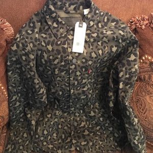 Levi’s Engineer Cheetah Leopard Camo Green Jacket